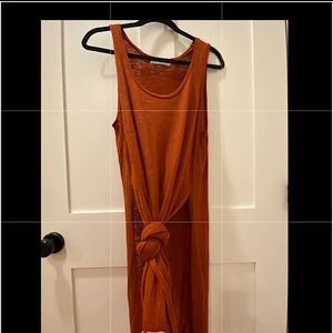 Urban Outfitters T-shirt Tank Dress | Side Slits | Color: Orange/Red | Size: S